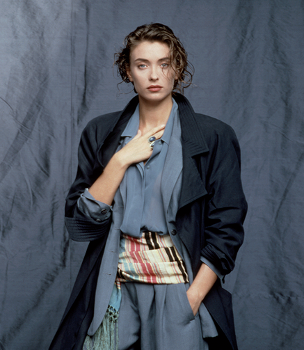 1989 Season- Model Olatz Lopez - Blue Coat - Roberto Verino
