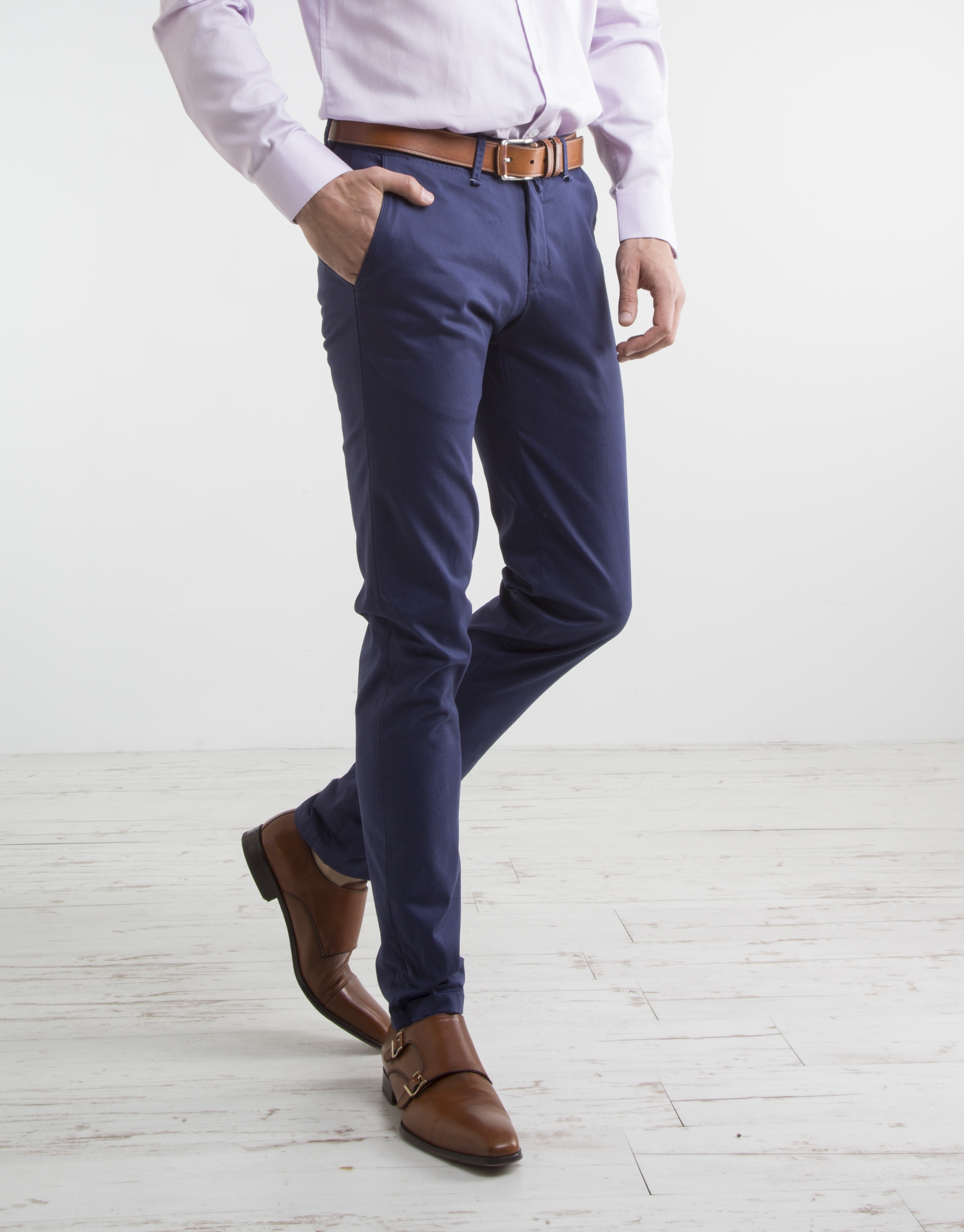  Navy blue cotton chino pants Pants Man Roberto Verino