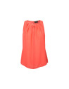 Top coral  sin mangas con nudo en cuello