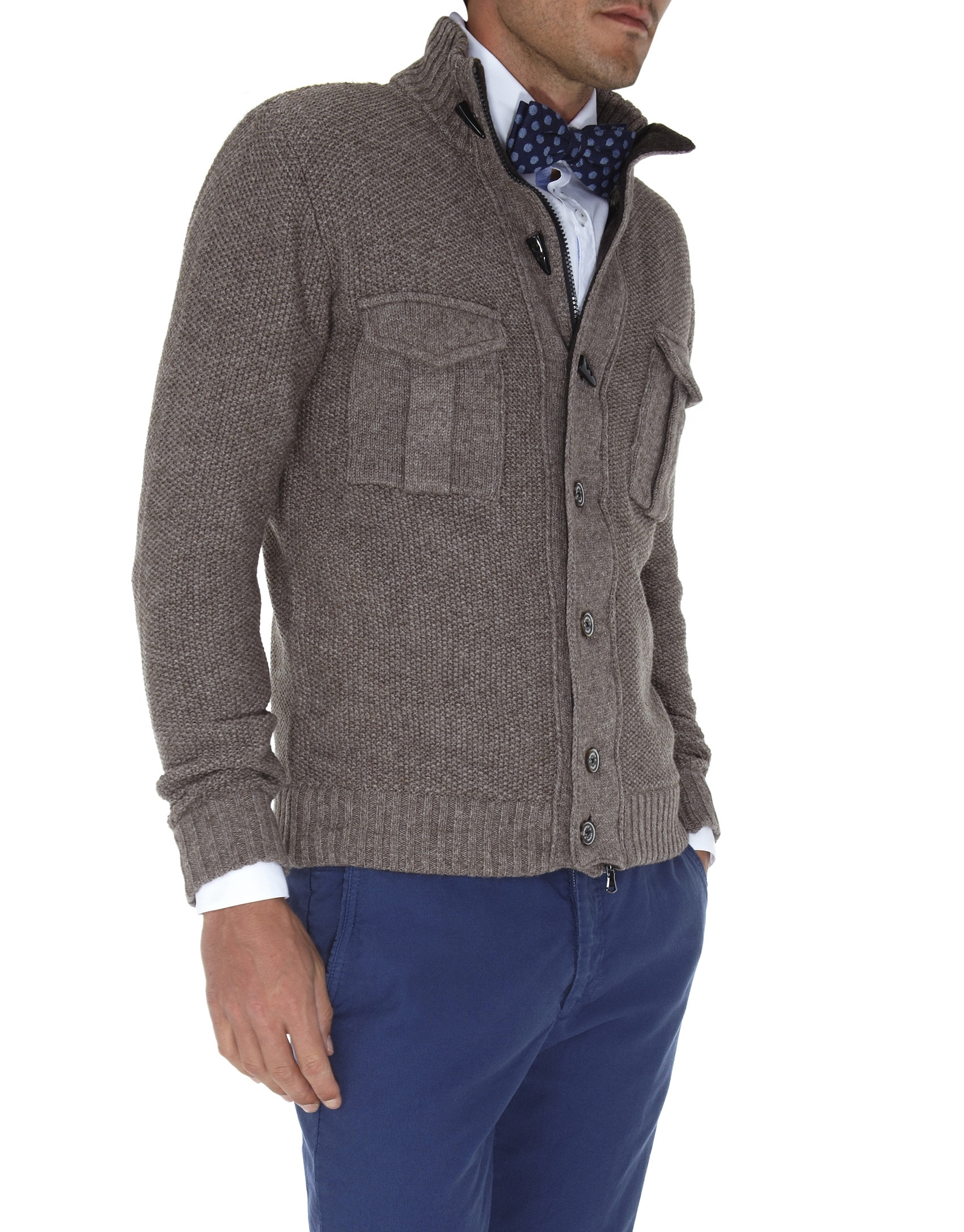 chaqueta  punto de arroz