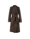 Brown merino wool coat