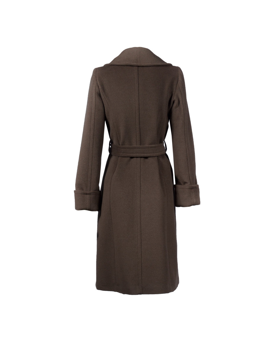 Brown merino wool coat