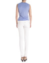 Blue knit sleeveless sweater 
