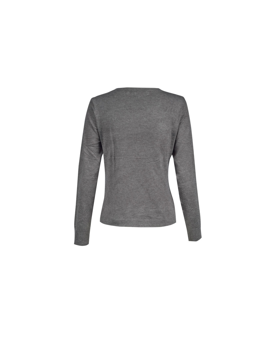  Grey round neck pullover