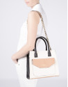 Satchel piel color block