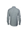 Green and blue gingham/Vichy casual shirt