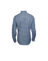 Green, navy and grey checked casual shirt