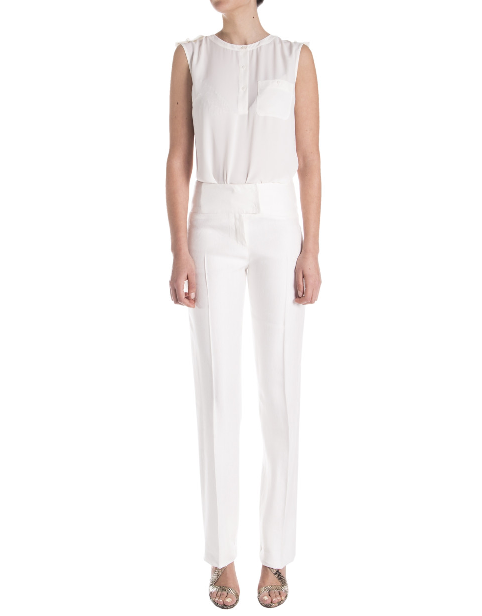 Straight embroidered pants