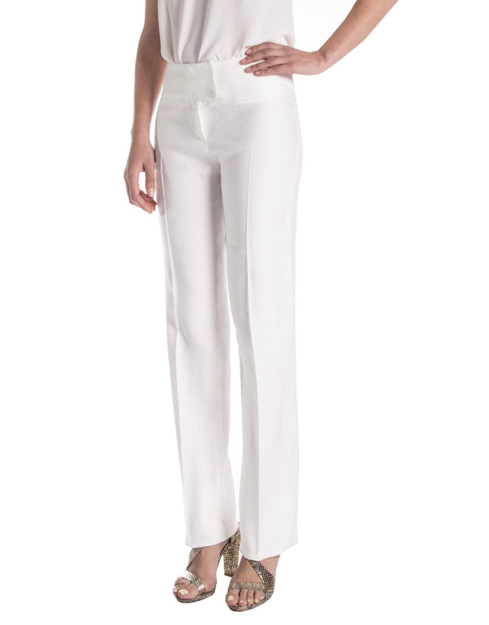 Pantalón recto con bordado