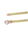 Green braided leather belt 