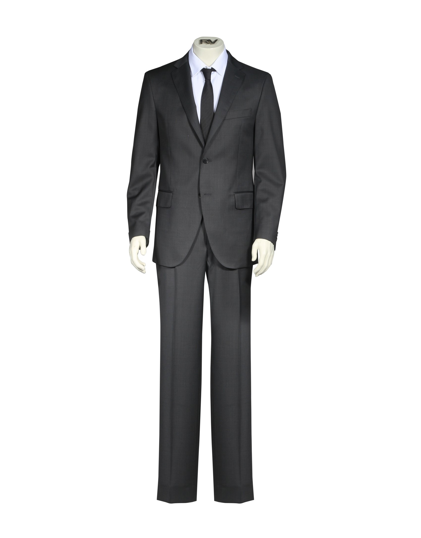 Traje clásico lana cuadro gales gris marengo