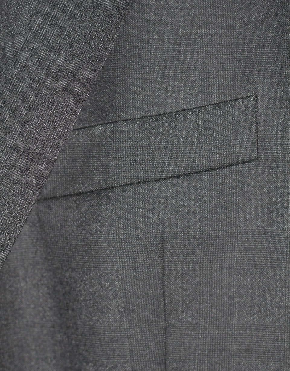 Traje clásico lana cuadro gales gris marengo