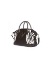Bolso combinado cebra marrón