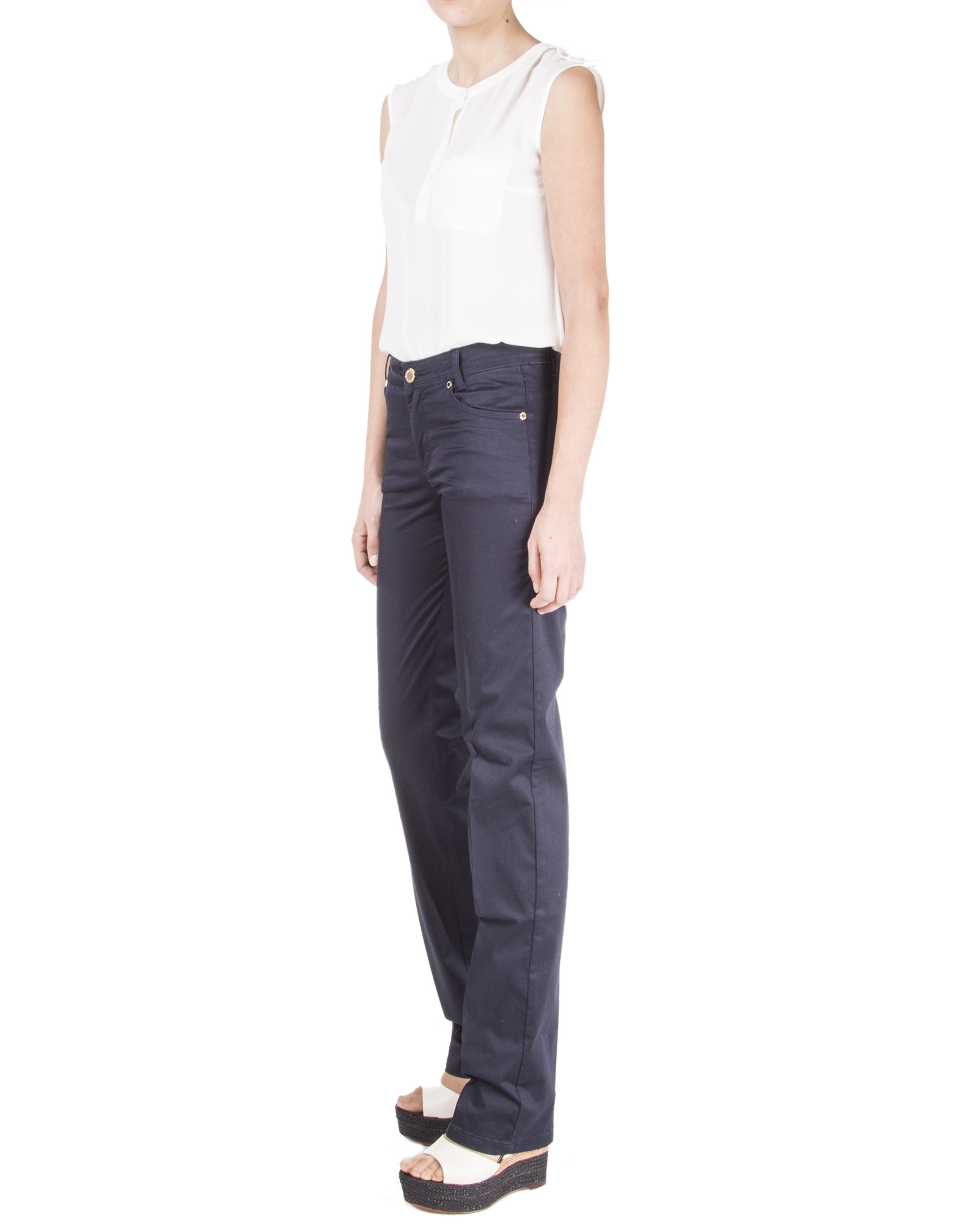 Navy blue straight pants