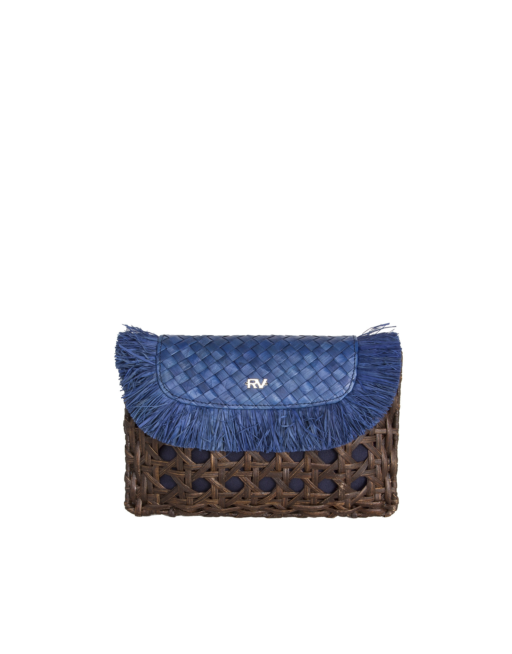 Clutch rafia azul