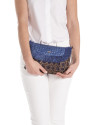 Clutch rafia azul