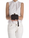 Clutch tejido negro