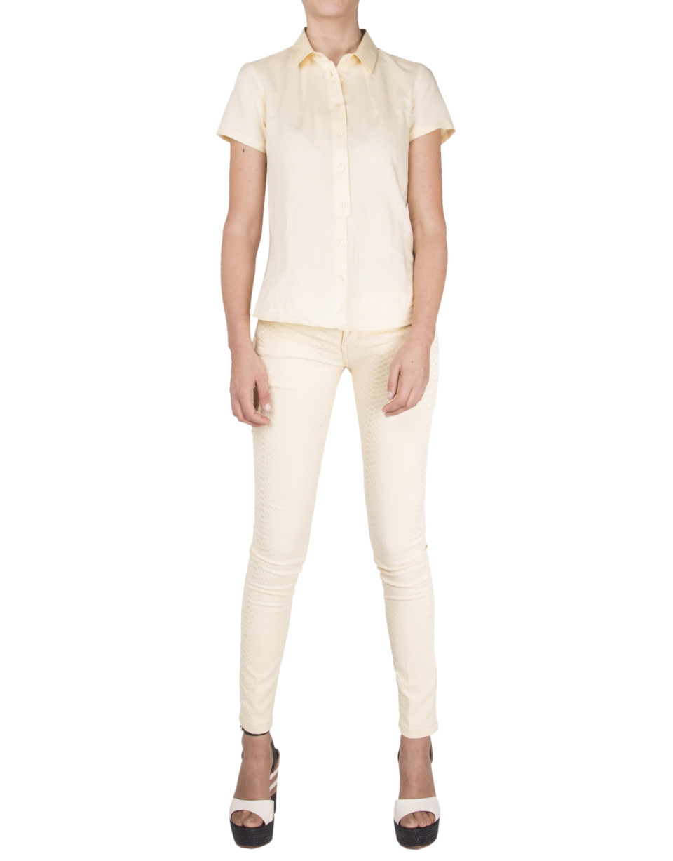 Yellow short sleeve shirt