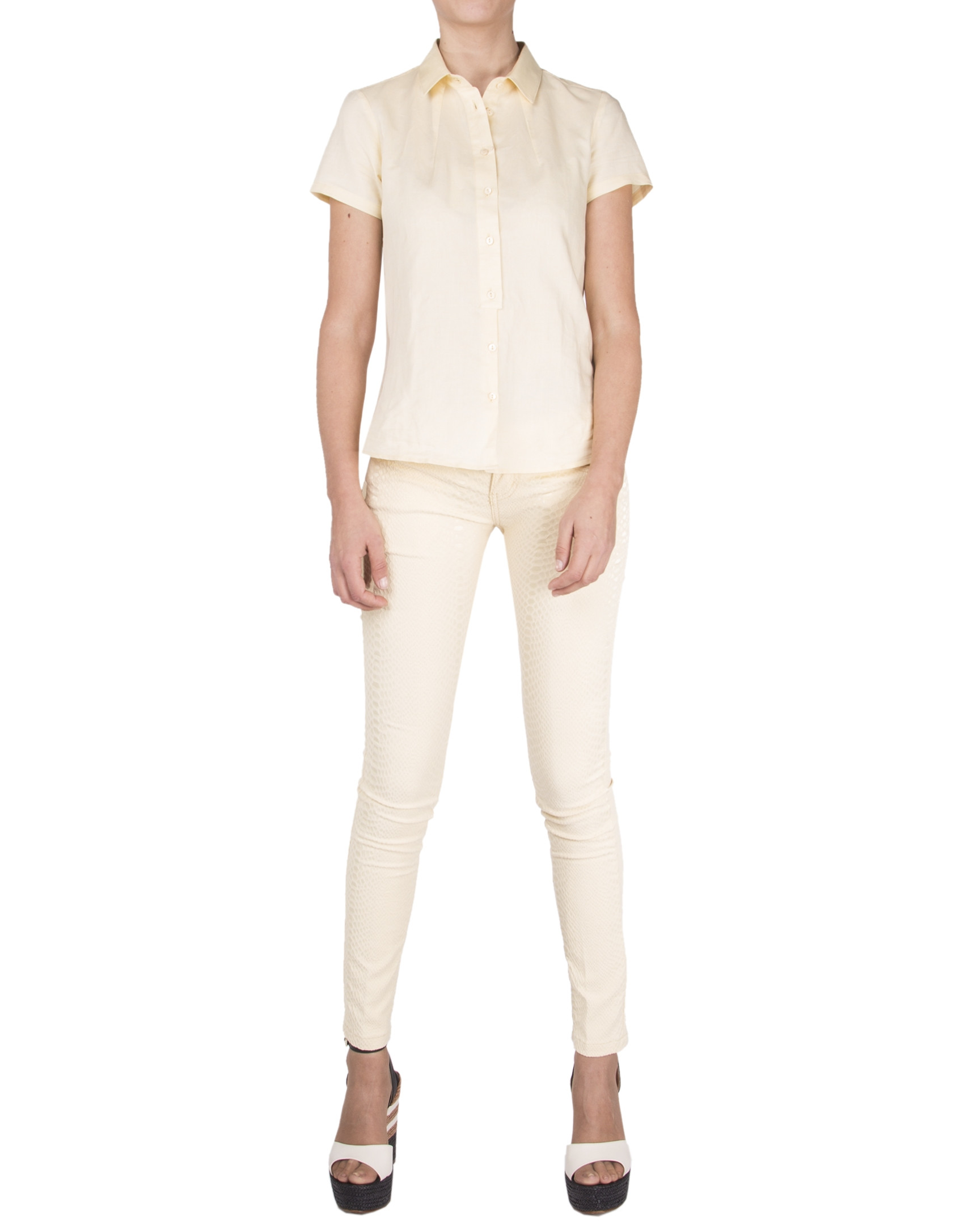 Yellow short sleeve shirt