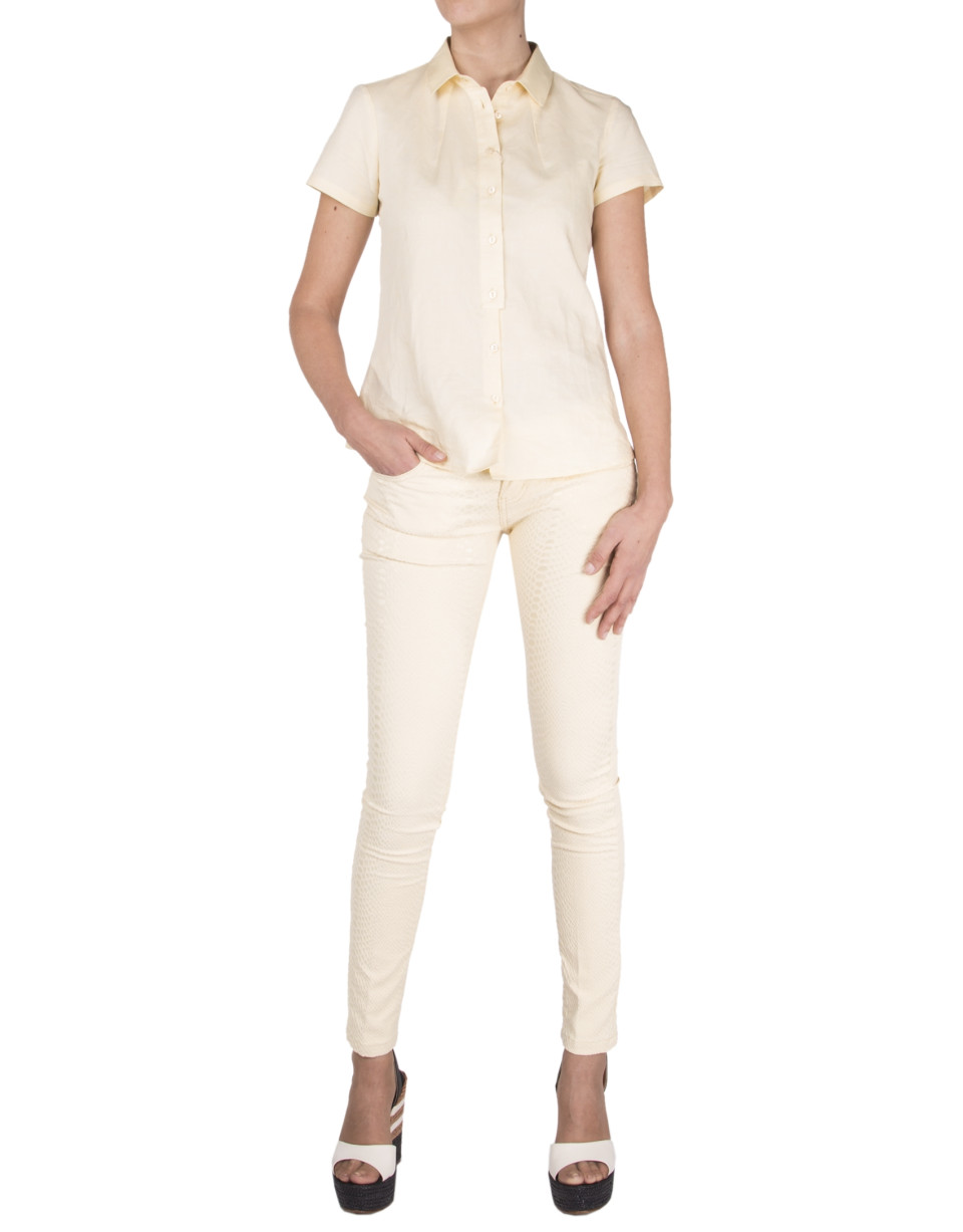 Yellow short sleeve shirt