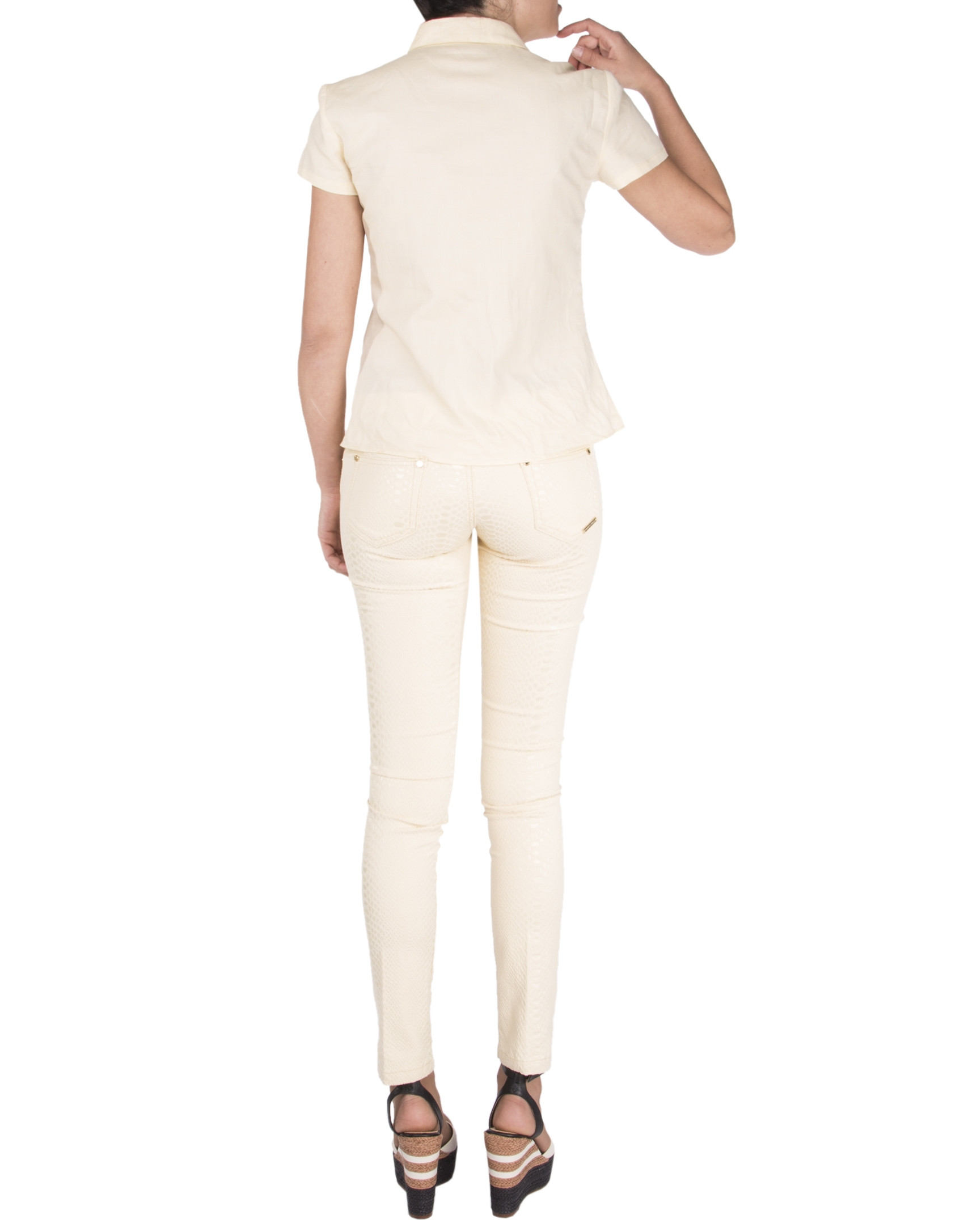 Yellow short sleeve shirt