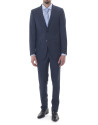 Navy blue microprint suit