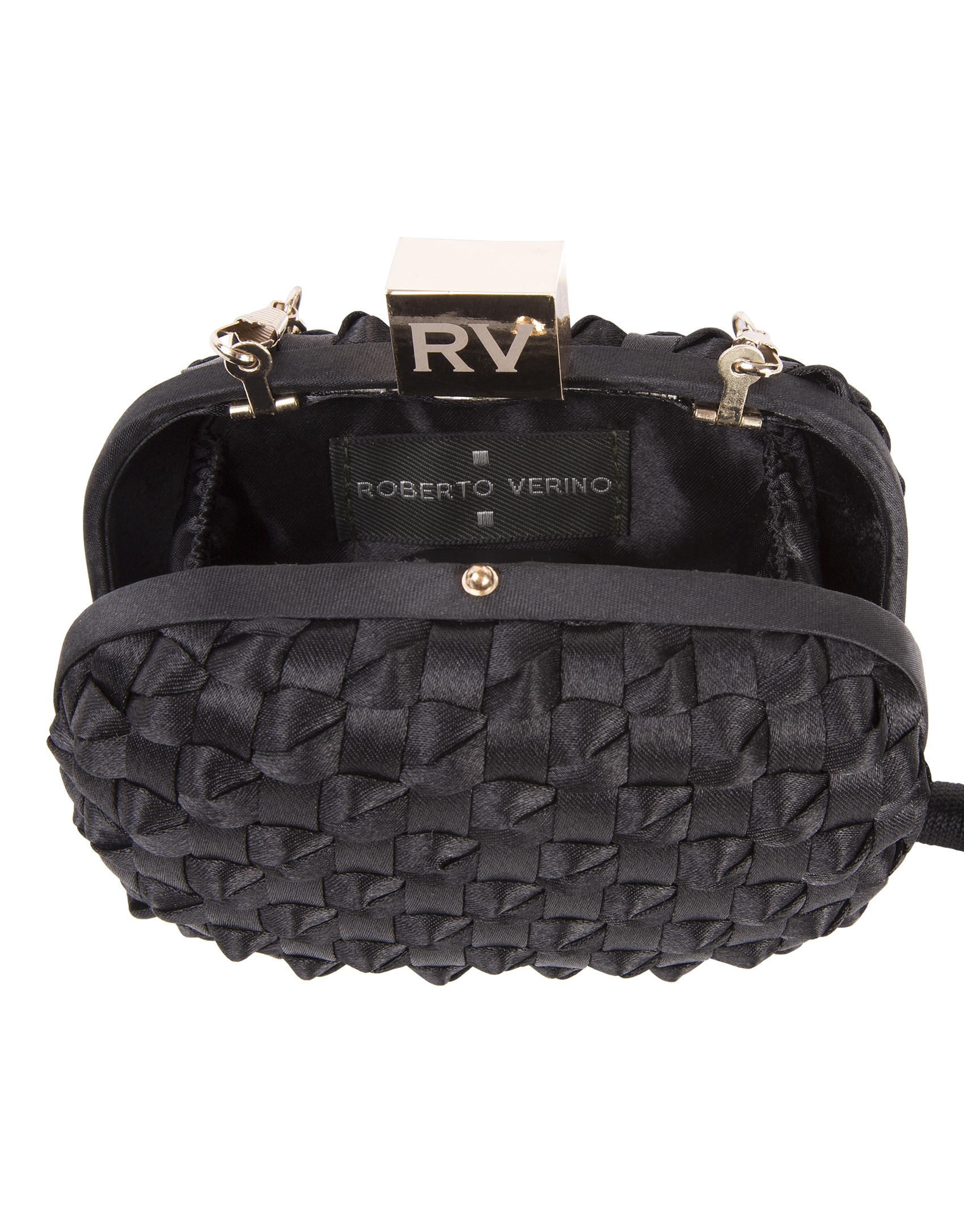 Clutch tejido negro