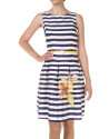 Blue striped dress