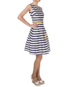 Blue striped dress