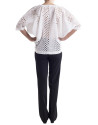 White openwork loose shirt