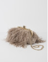 Clutch with feathers 