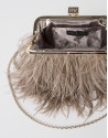 Clutch with feathers 