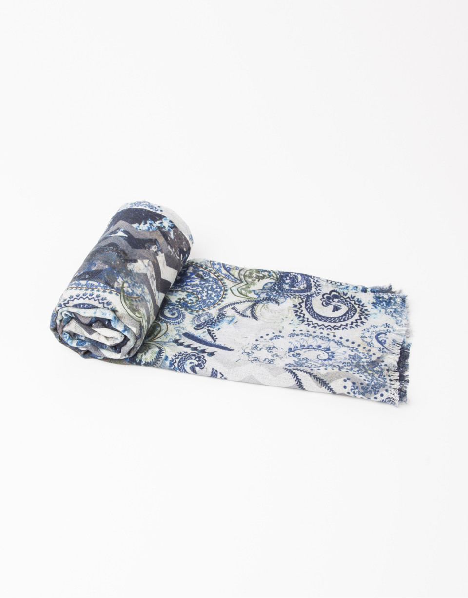 Foulard lana y seda estampado