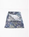 Print wool and silk scarf