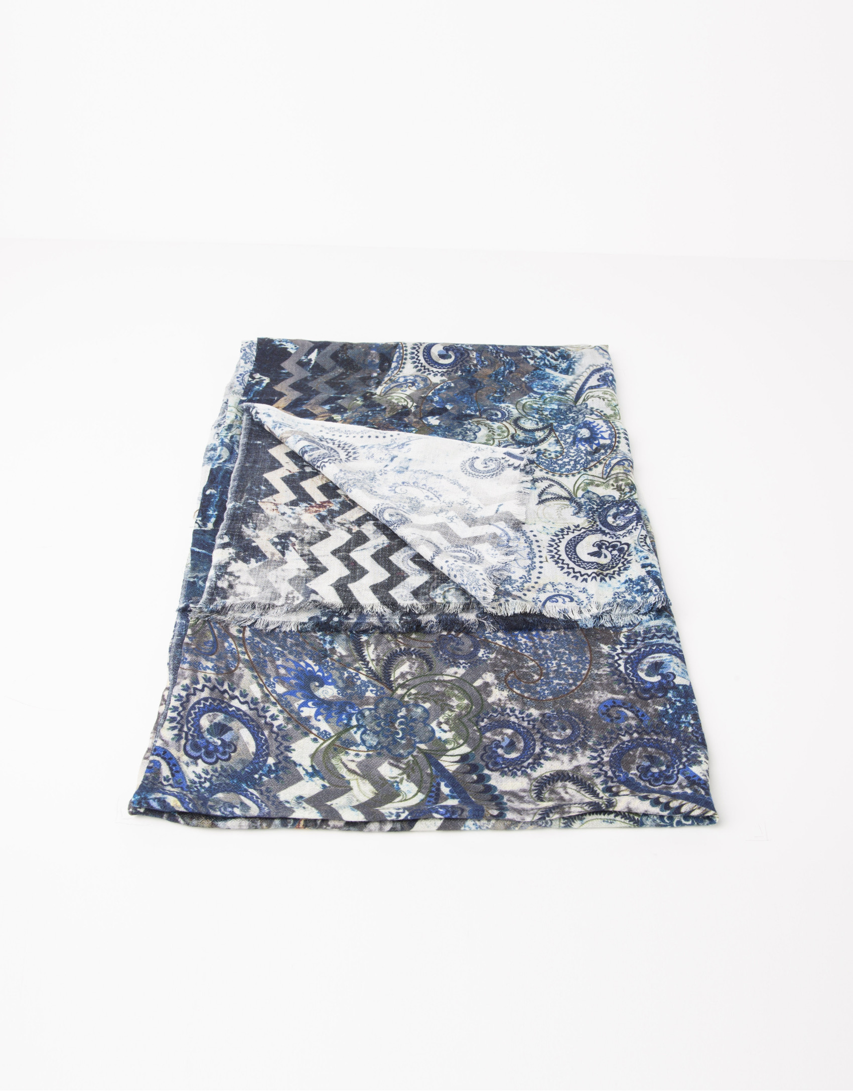 Foulard lana y seda estampado