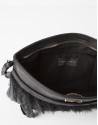 Clutch plumas negro