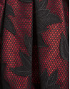 Black and red embroidered skirt