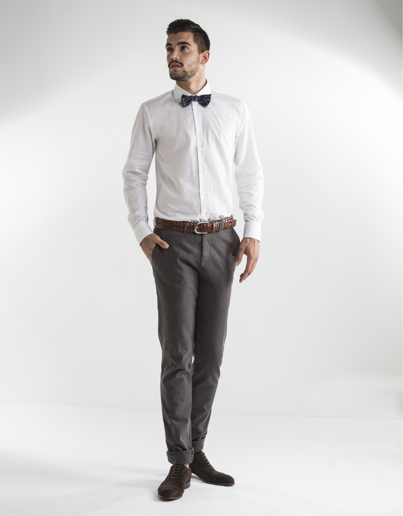Taupe microprint sport pants