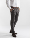 Taupe microprint sport pants