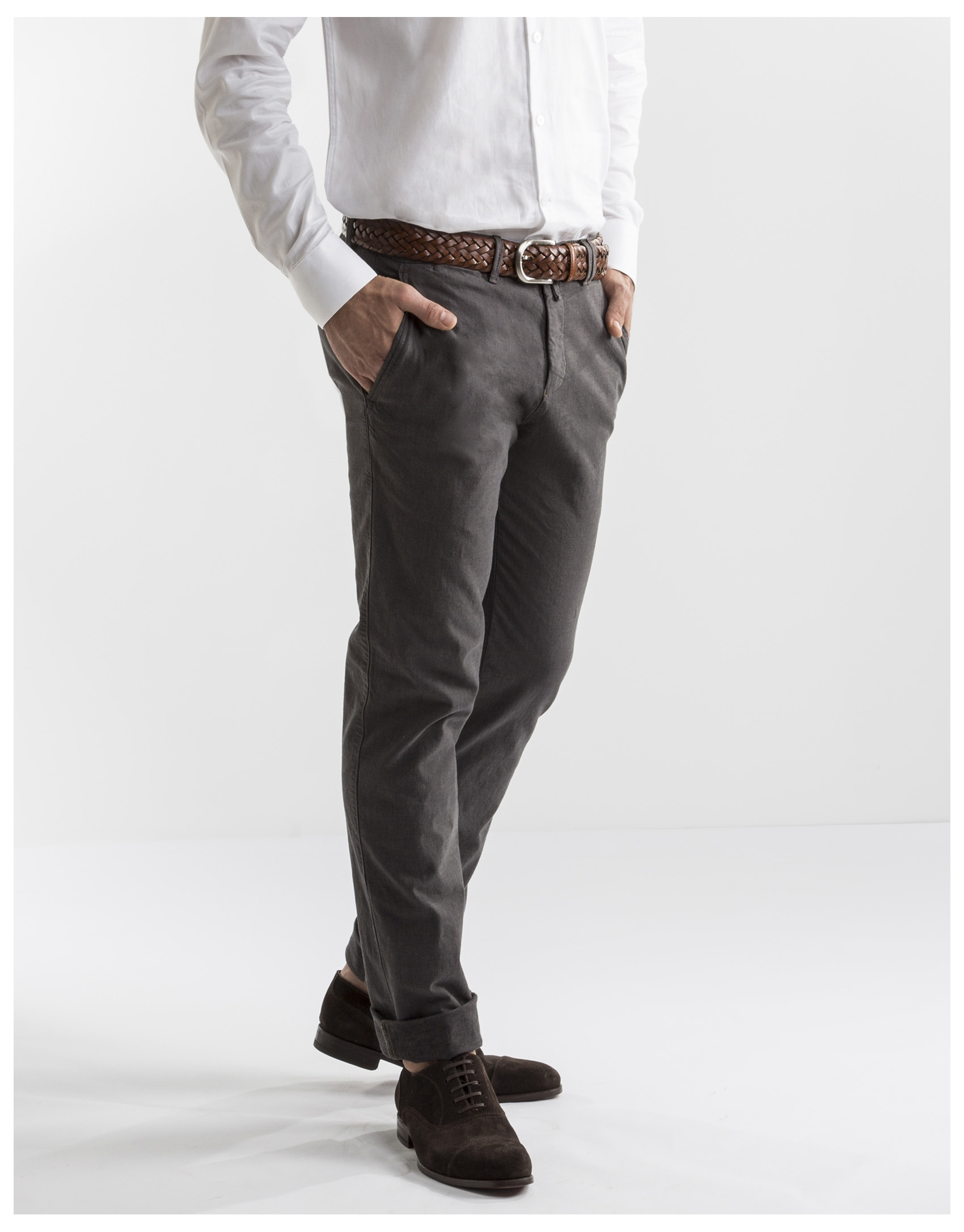 Taupe microprint sport pants