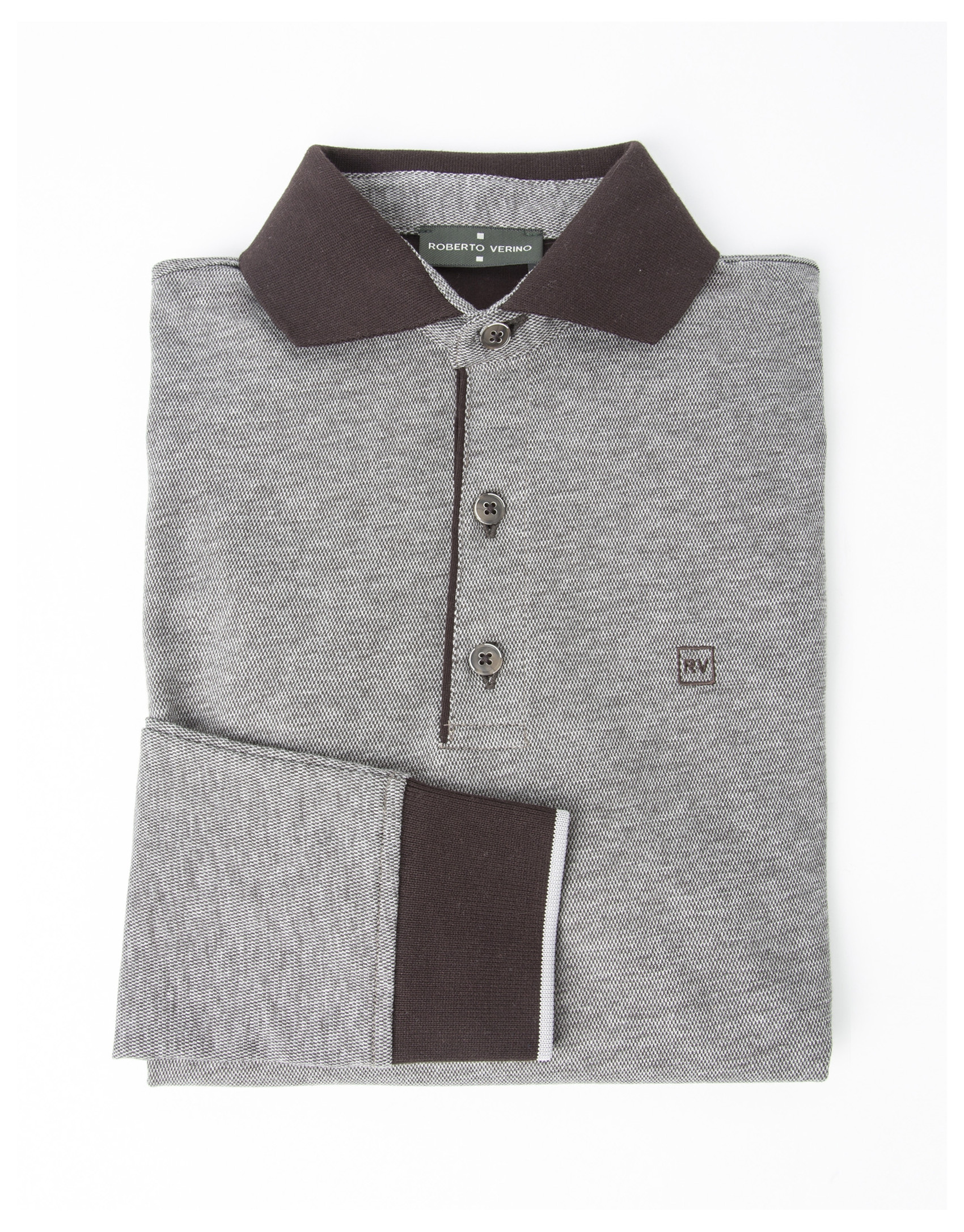 Polo piqué marrón