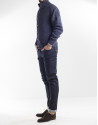 Chaqueta menguados azul
