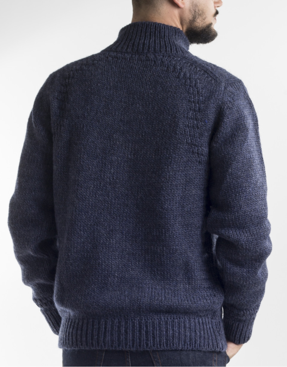 Chaqueta menguados azul