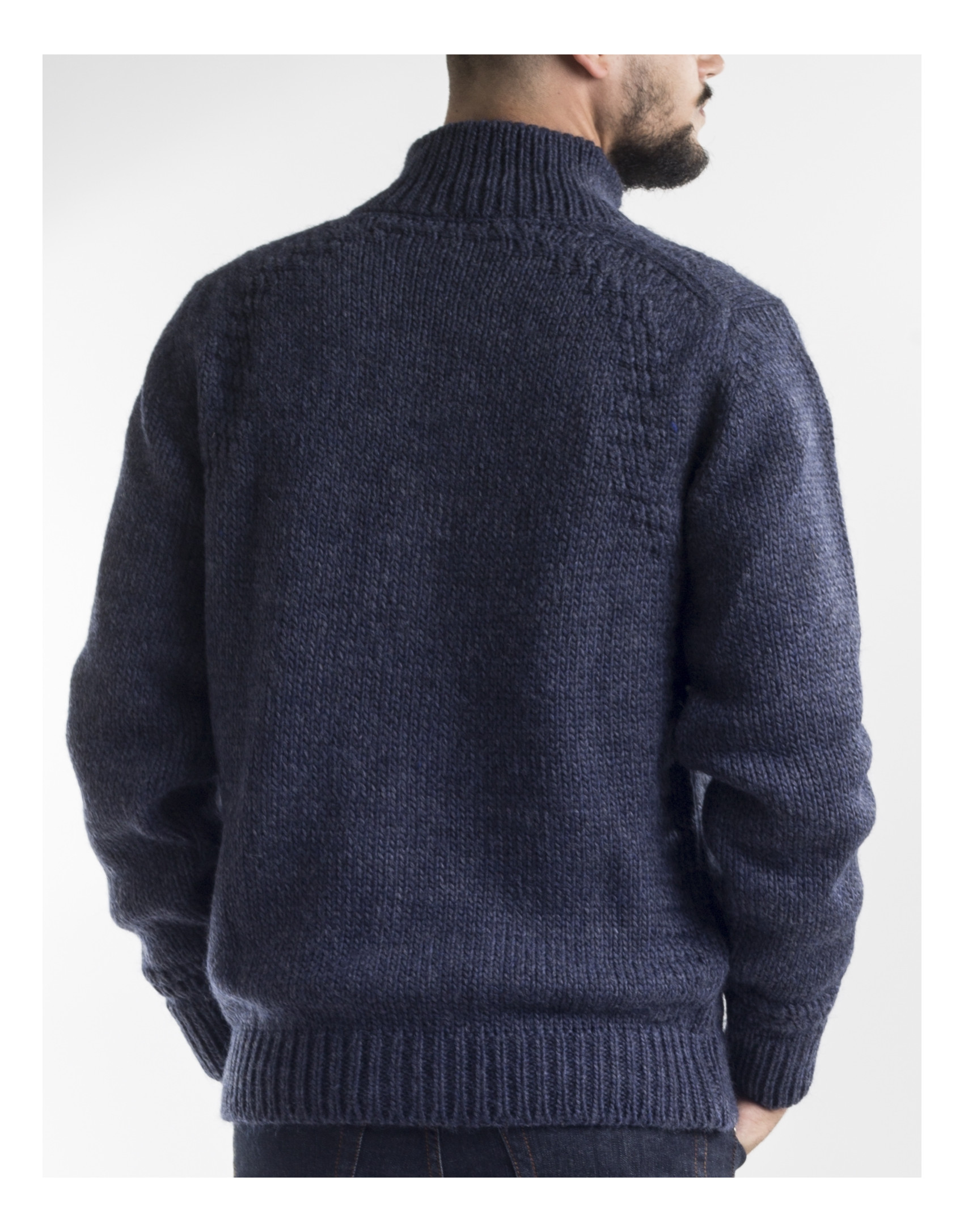 Chaqueta menguados azul