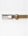 Mustard leather belt