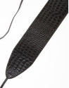 Black alligator leather belt
