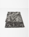Geometric print wool scarf