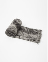 Geometric print wool scarf
