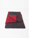 Red and gray silk and wool pashmina