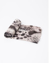 Brown wool and silk scarf